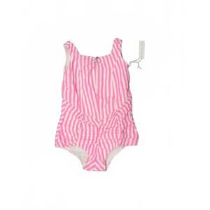 NEW WOVENPLAY girl's stripes one piece in pink/white